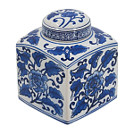 Ваза с крышкой в китайском стиле Oriental Blue & White Ornament Vases варинант исполнения - 1 | Loft Concept в Брянске
