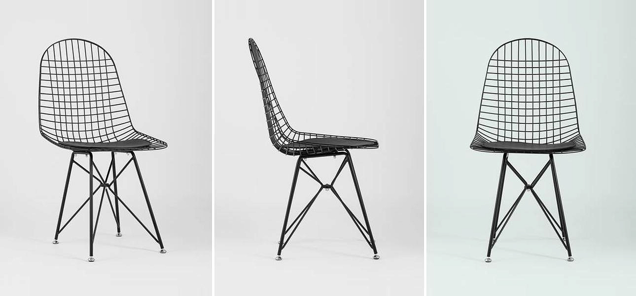 Стул Bertoia S Chair Черный Матовый Металл Стул Bertoia S Chair Черный Матовый Металл - Loft-Concept в Брянске