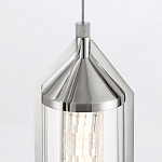 Подвесной светильник хромированного цвета с прозрачным цилиндрическим стеклянным плафоном Eurofase варинант исполнения - 5 | Loft Concept в Брянске