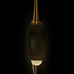 Подвесной светильник с хрустальным плафоном и бронзовым основанием Renee Glass Drops  варинант исполнения - 5 | Loft Concept в Брянске