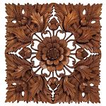 Панно из дерева квадратное Flower Panel With Trees варинант исполнения - 1 | Loft Concept в Брянске