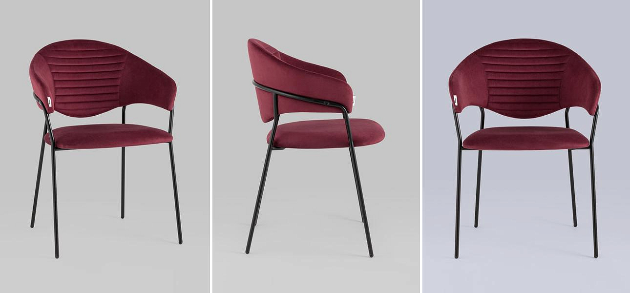 Стул Alexis Chair Малиновый Велюр Стул Alexis Chair Малиновый Велюр - Loft-Concept в Брянске