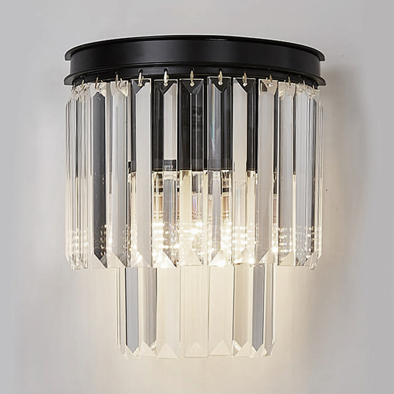 Бра  Odeon Clear Glass II Черный Хром Прозрачное Стекло в Брянске | Loft Concept 