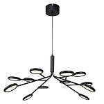 Люстра черного цвета с 12-ю круглыми плафонами Bendik Lighting варинант исполнения - 1 | Loft Concept в Брянске