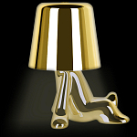 Настольная лампа фигурная золотого цвета с гладким абажуром Высота 17 см Sophia варинант исполнения - 5 | Loft Concept в Брянске