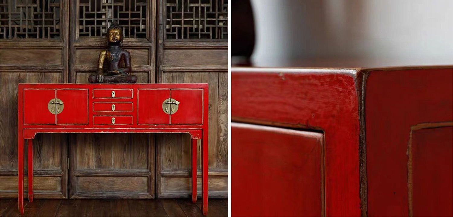 Красная Консоль в Китайском Стиле Red Console Chinese Красная Консоль в Китайском Стиле Red Console Chinese - Loft-Concept в Брянске