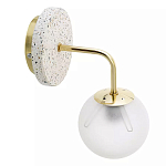 Бра с белым матовым плафоном в форме шара Round White Matte Lampshade варинант исполнения - 2 | Loft Concept в Брянске