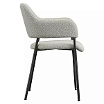 Стул мягкий с подлокотниками Chair Gray Upholstery Boucle варинант исполнения - 2 | Loft Concept в Брянске