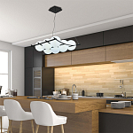 Люстра подвесная с 9-ю плафонами в форме шара Yarvi варинант исполнения - 2 | Loft Concept в Брянске