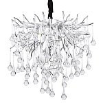 Люстра с хрустальными подвесками капли серебро Droplet Silver Chandelier 5 варинант исполнения - 1 | Loft Concept в Брянске