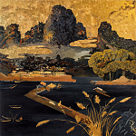 Кофейный стол с японским пейзажем Bohemia coffee table  варинант исполнения - 1 | Loft Concept в Брянске