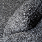 Кушетка серая с обивкой букле Thalia Grey Boucle Sofa варинант исполнения - 2 | Loft Concept в Брянске