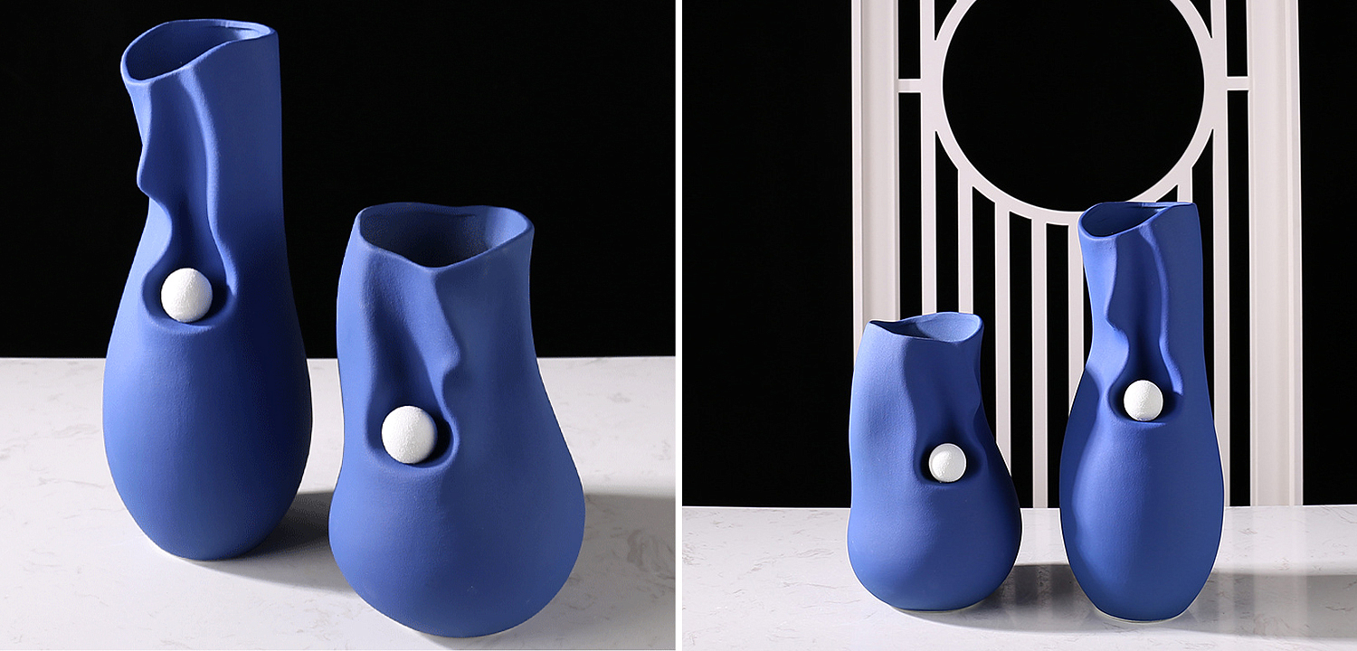 Ваза Molecule Collection Rhea Blue Vase Ваза Molecule Collection Rhea Blue Vase - Loft-Concept в Брянске