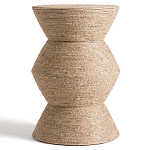 Приставной стол с отделкой из джута Juti D30 см варинант исполнения - 2 | Loft Concept в Брянске