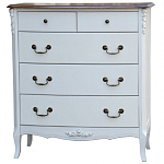 Высокий деревянный комод в стиле прованс Montmartre Provence Chest of Drawers варинант исполнения - 1 | Loft Concept в Брянске