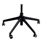 Стул с мягкой бежевой обивкой из велюра и подъемно-поворотным механизмом на черных колесиках Harper Beige варинант исполнения - 4 | Loft Concept в Брянске