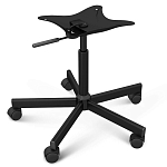 Стул с мягкой черной обивкой из велюра и подъемно-поворотным механизмом на колесиках Harper Black варинант исполнения - 4 | Loft Concept в Брянске