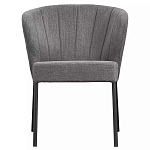 Стул серый с широкой закругленной спинкой Chair Gray Attractive варинант исполнения - 1 | Loft Concept в Брянске