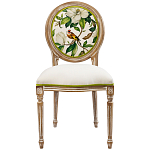 Стул бежевый из натурального бука с изображением птицы в саду Blooming Colored Birds варинант исполнения - 1 | Loft Concept в Брянске