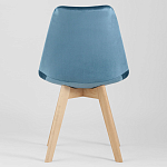 Стул с мягким велюровым сиденьем Arvika Blue варинант исполнения - 4 | Loft Concept в Брянске