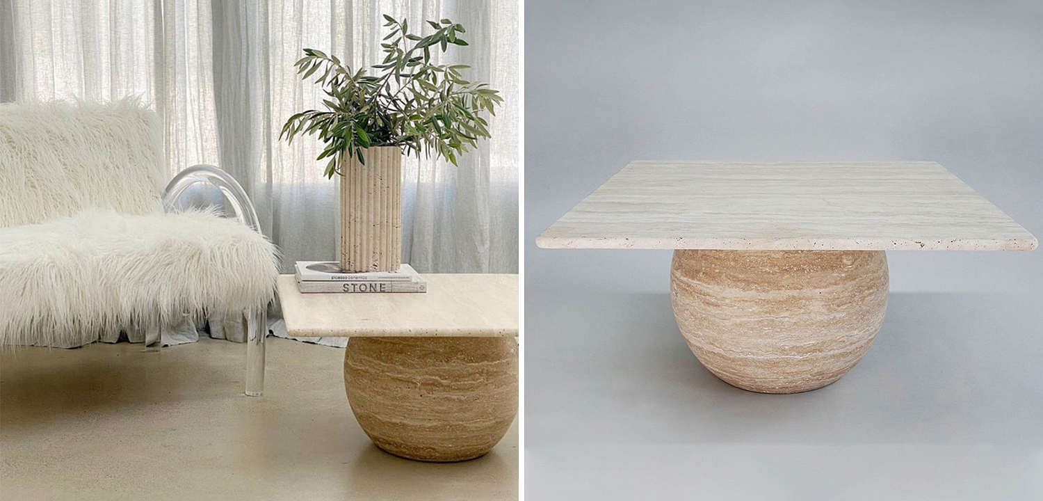 Кофейный стол Edna Travertine Coffee Table Кофейный стол Edna Travertine Coffee Table - Loft-Concept в Брянске