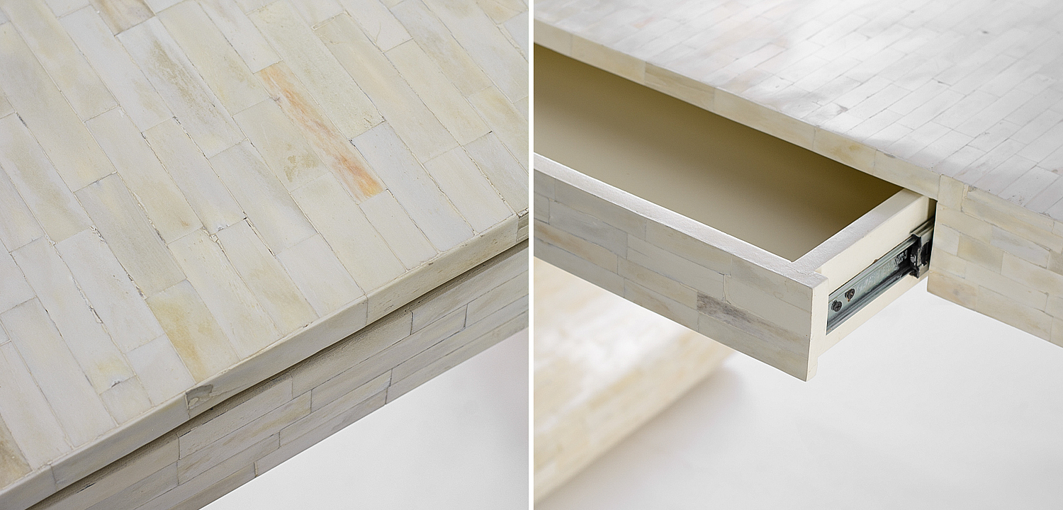 Стол рабочий Bone Inlay Table white Стол рабочий Bone Inlay Table white - Loft-Concept в Брянске
