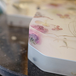 Шкатулка из эпоксидной смолы с цветами белая Epoxy Resin Square Box White варинант исполнения - 6 | Loft Concept в Брянске