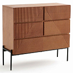 Комод с геометрическим рисунком на ящиках Anders Dark Wood варинант исполнения - 1 | Loft Concept в Брянске