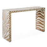 Консоль Дизайнерская Kenya Console ZEBRA Bone Inlay Beige варинант исполнения - 3 | Loft Concept в Брянске