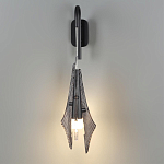 Бра черного цвета с плафоном из рельефного стекла Glass Pod варинант исполнения - 8 | Loft Concept в Брянске