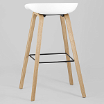 Барный стул на ножках из натурального дерева Boras White варинант исполнения - 5 | Loft Concept в Брянске