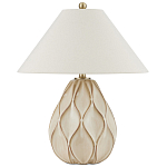 Настольная лампа с волнистым узором и абажуром в форме конуса Macrame варинант исполнения - 3 | Loft Concept в Брянске