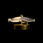 Бра в форме прозрачного стеклянного цветка с рельефной текстурой Textured Glass варинант исполнения - 12 | Loft Concept в Брянске