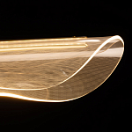 Люстра линейная с прозрачным волнообразным плафоном Wave Line варинант исполнения - 7 | Loft Concept в Брянске