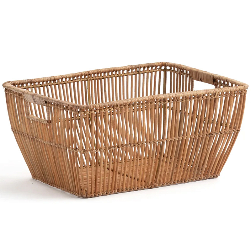 Корзина для белья из ротанга Tamu Wicker Basket Коричневый Корзина для белья из ротанга Tamu Wicker Basket Коричневый в Брянске | Loft Concept
