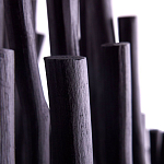 Люстра черная с несколькими ярусами деревянных палочек Bright Wooden Chandelier варинант исполнения - 7 | Loft Concept в Брянске