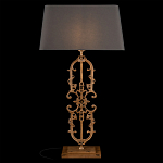 Настольная лампа на ажурном чугунном основании с тканевым серым абажуром Openwork Lamp варинант исполнения - 2 | Loft Concept в Брянске