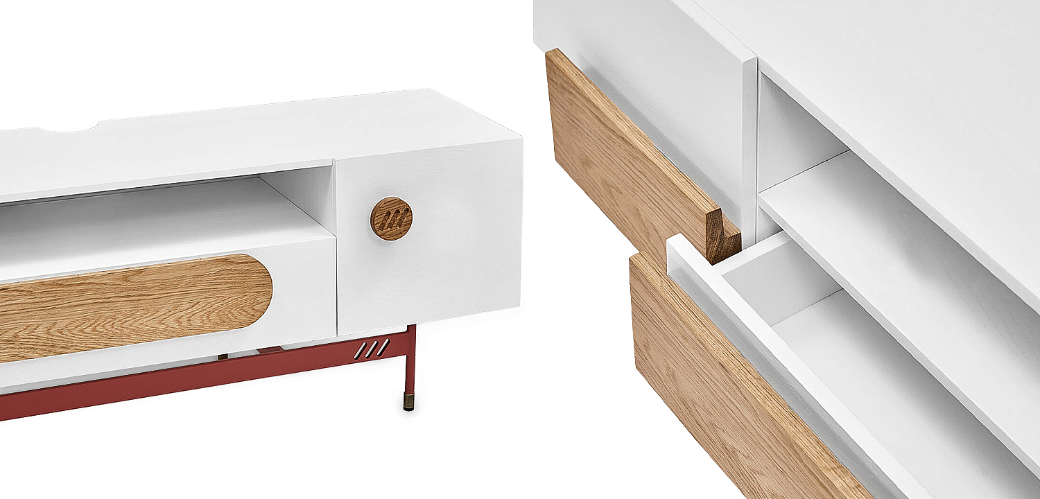 ТВ-тумба White and Wood Minimalism ТВ-тумба White and Wood Minimalism - Loft-Concept в Брянске