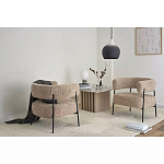 Кресло полукруглое мягкое с буклированной обивкой Armchair with Boucle Upholstery варинант исполнения - 3 | Loft Concept в Брянске