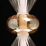 Подвесной светильник с вертикальной композицией из прозрачных и янтарных стеклянных шаров и ромбов Gabriel Scott Luna варинант исполнения - 17 | Loft Concept в Брянске