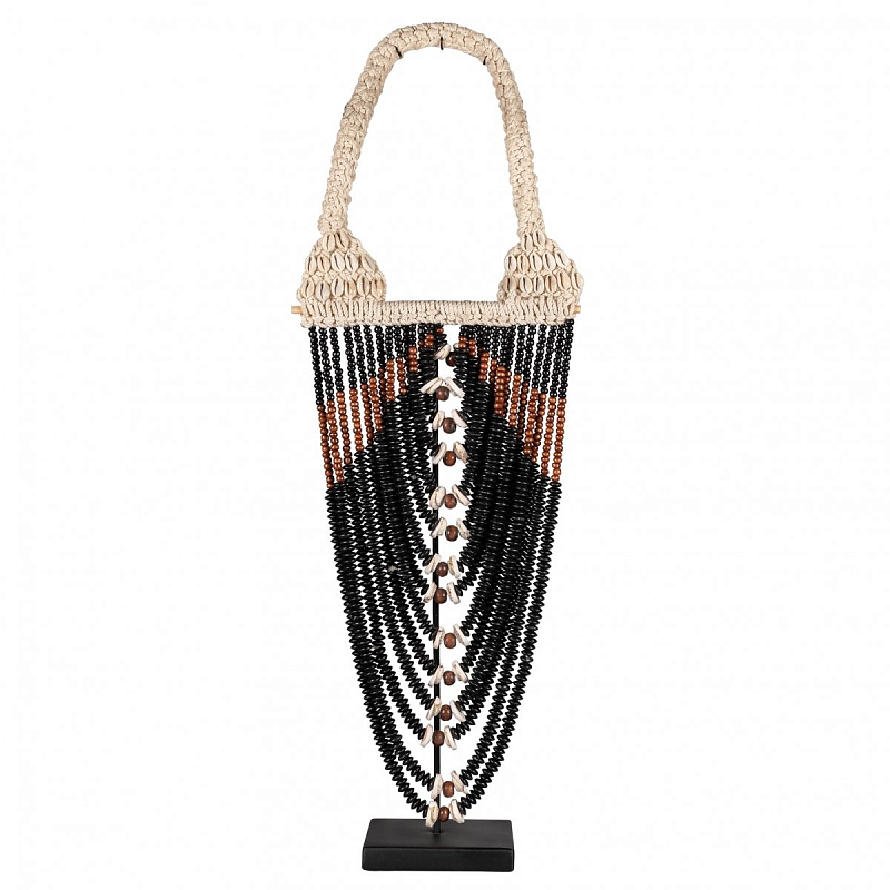 Африканское Ожерелье на подставке NECKLACE MUSTARD Черный Африканское Ожерелье на подставке NECKLACE MUSTARD Черный в Брянске | Loft Concept