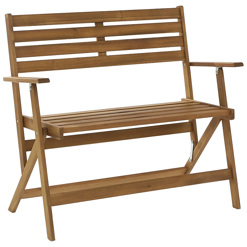 Деревянная садовая скамейка складная Gary Wood Bench Коричневый Деревянная садовая скамейка складная Gary Wood Bench Коричневый в Брянске | Loft Concept