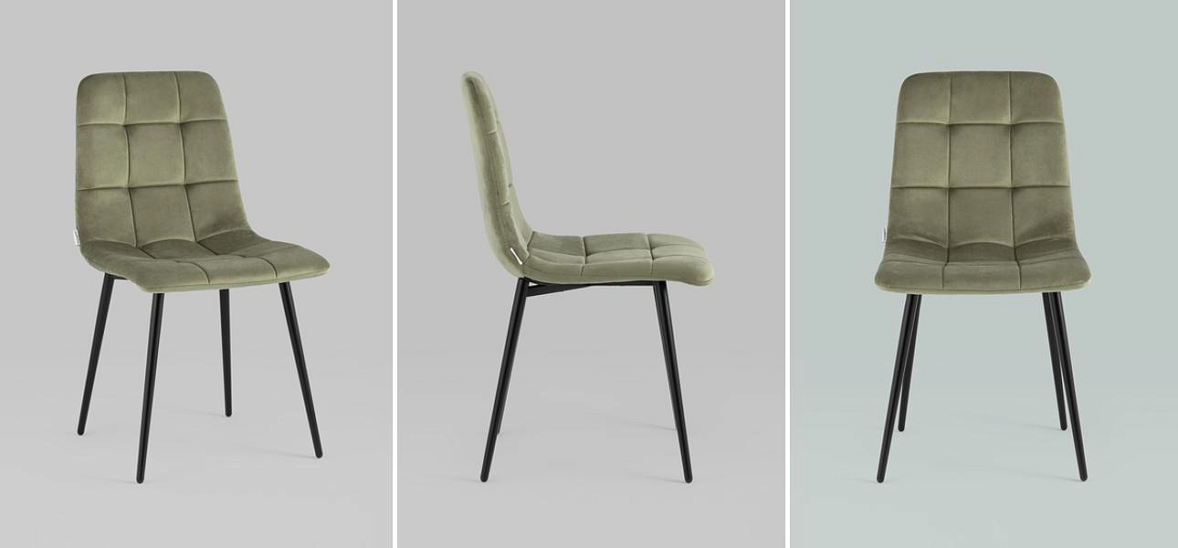 Стул NANCY Chair Пыльно-Оливковый Велюр Стул NANCY Chair Пыльно-Оливковый Велюр - Loft-Concept в Брянске