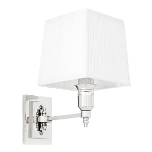 Бра Wall Lamp Lexington Single Nickel+White