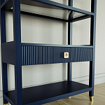 Стеллаж Elsa Dreams Blue со стеклянными полками и ящиком варинант исполнения - 5 | Loft Concept в Брянске