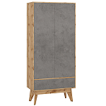 Шкаф с фасадом цвета серый бетон Grace of Furniture варинант исполнения - 1 | Loft Concept в Брянске