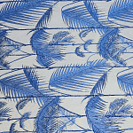 Мебельная ткань Вышивка синий принт 280 см T2-136 варинант исполнения - 1 | Loft Concept в Брянске