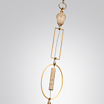 Подвесной светильник с плоским прозрачным плафоном и декоративной вставкой из текстурного камня Tectona  варинант исполнения - 7 | Loft Concept в Брянске