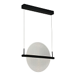 Светодиодный подвесной светильник круглой формы с металлическим черным каркасом Marble Glow варинант исполнения - 2 | Loft Concept в Брянске