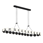 Люстра овальная с круглыми светодиодными источниками света Maxine Light варинант исполнения - 7 | Loft Concept в Брянске